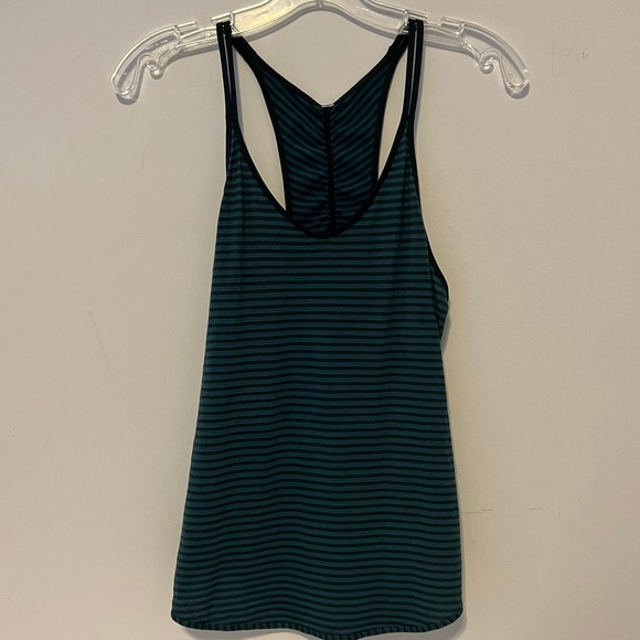 Lululemon Lightweight Racerback Double Strap Singlet Green Black NWOT - Picture 10 of 11